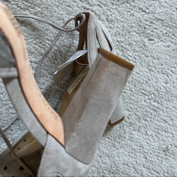 ❌SOLD❌New Lauren Ralph Lauren Verna Shoes Heels Ankle Wrap Suede 6 - Picture 6 of 6